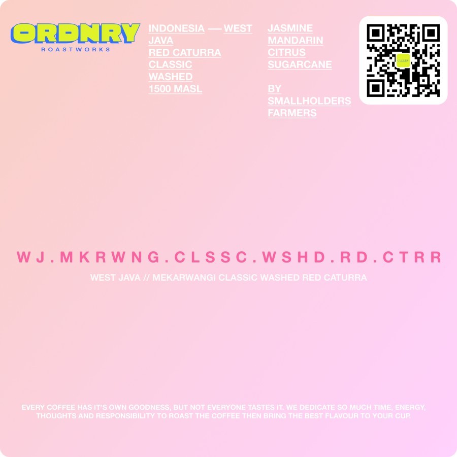 

Mekarwangi Classic Washed • Red Caturra • Classic Washed • Biji Kopi Arabika • Jawa Barat • 200gram
