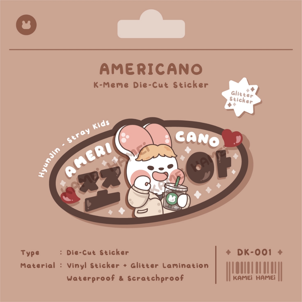 

KAMEI HAMEI K-Meme Sticker Die Cut / Stiker Satuan Quote Korea KPOP