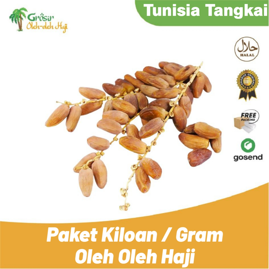 

KURMA TUNISIA TANGKAI 1KG TERMURAH KEMASAN PLASTIK TEBAL / BISA PERGRAM