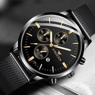 Jam Tangan Pria Kasual Bisnis Dial Tipis Minimalis Asli Tahan Air Premium Original Fngeen New Model 