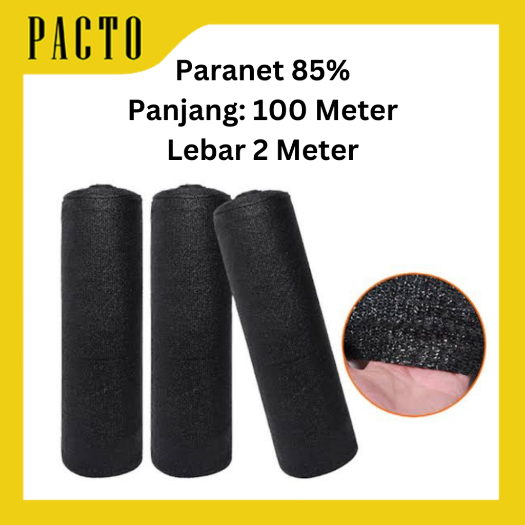 Paranet Full Roll 85% Panjang 100 Meter Lebar 2 Meter Paranet Hambatan Cahaya 85%