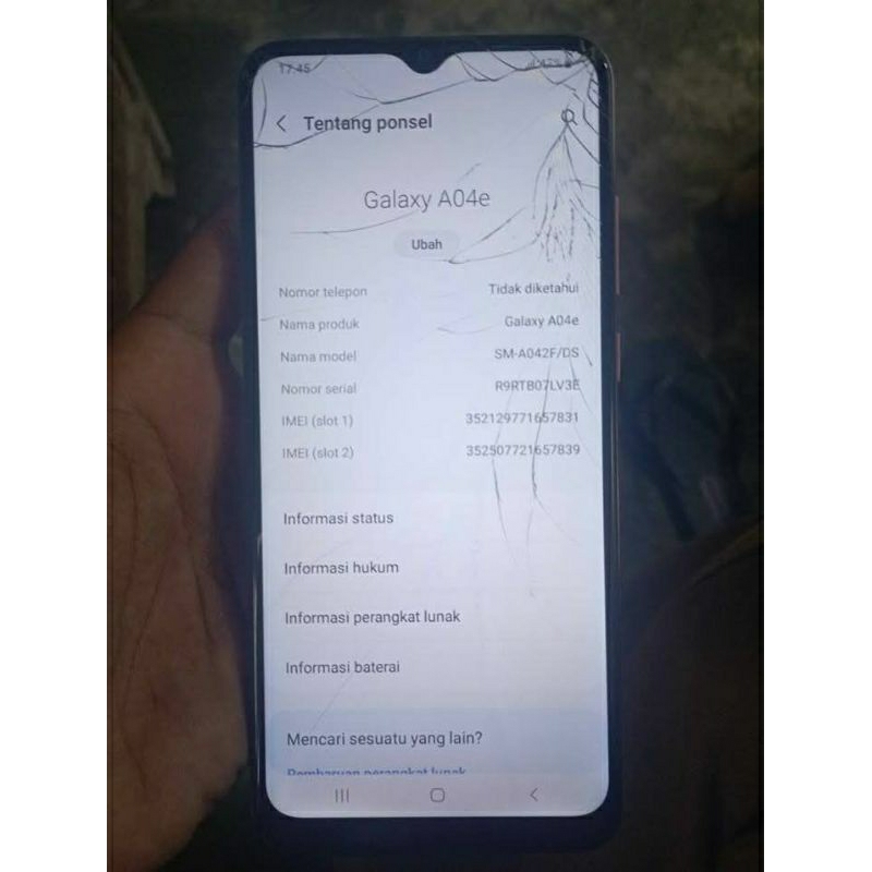 lcd samsung A04E/A02s/A03s 100%asli copotan original tc retak normal