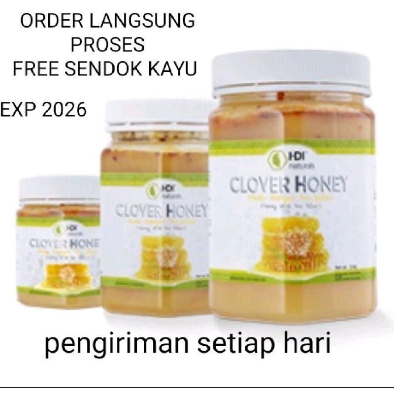 

Madu Clover Honey(250gr,500gr,1kg)free sendok kayu Exp 2026