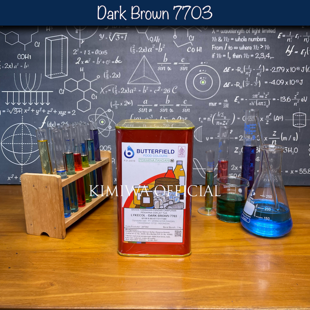 

Butterfield Dark Brown 7703 / Food Colouring / Pewarna Makanan Bubuk / Pewarna Sabun Cair - 1 Kg (ORIGINAL)