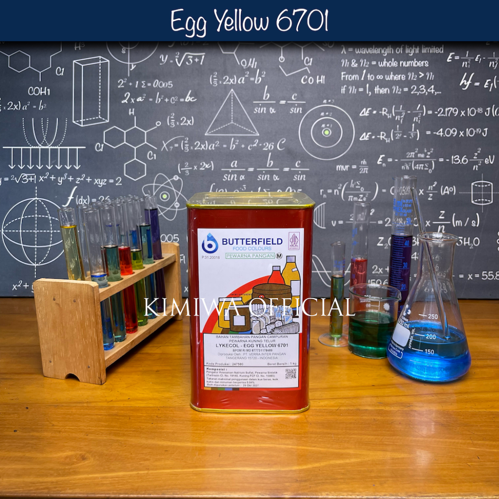 

Butterfield Egg Yellow 6701 / Food Colouring / Pewarna Makanan Bubuk / Pewarna Sabun cair - 1 Kg (ORIGINAL)