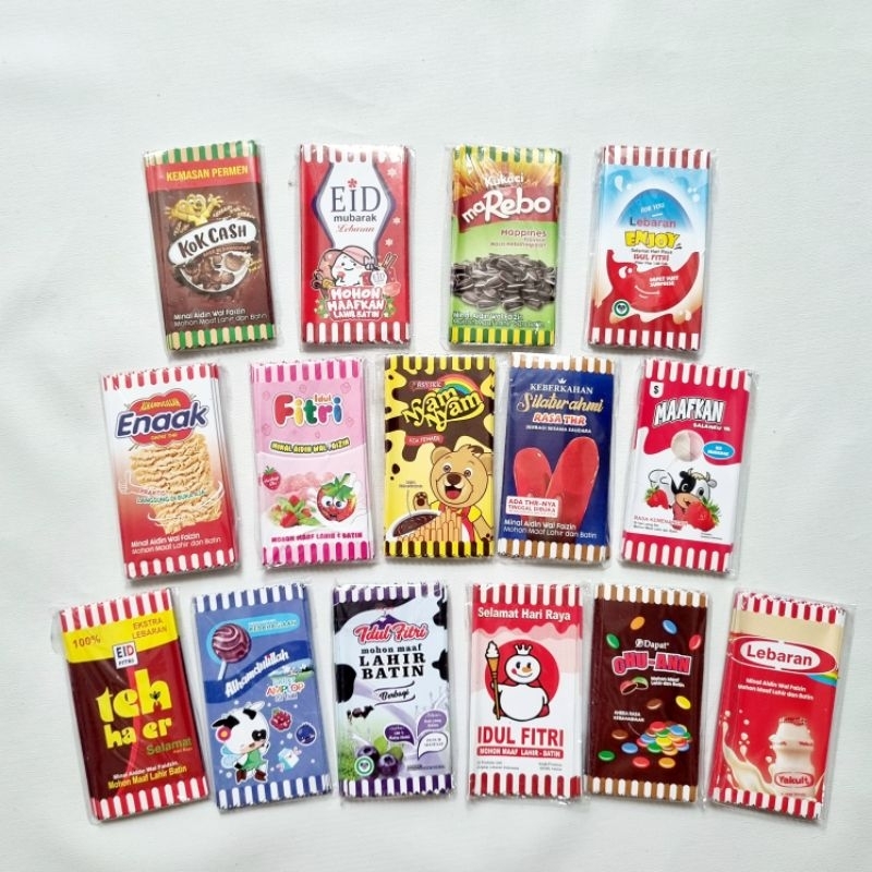 

[10pcs] Amplop lebaran idul fitri bentuk permen snack lucu