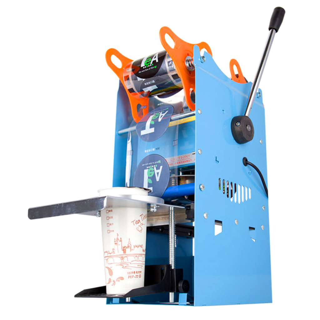 Mesin Cup Sealer Machine Press Otomatis Alat Penutup Minuman Gelas Plastik Penyegelan Cepat Praktis