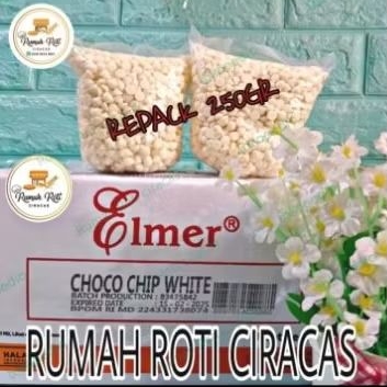

CHOCO CHIPS ELMER REPACK 250GR WHITE COKELAT PUTIH CHOCOCHIPS 250GR