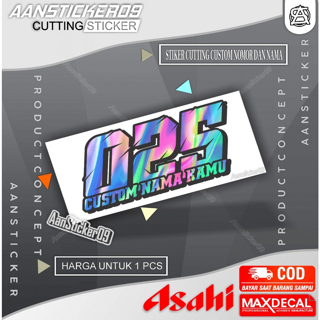 

Stiker Cutom Nomor/Angka Suka Suka Bisa Riques Nama/Tulisan Stiker Cutting