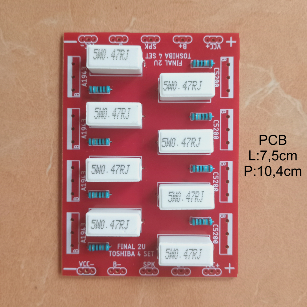 Kit Pcb Final 2U Toshiba 4 Set Tanpa Transistor