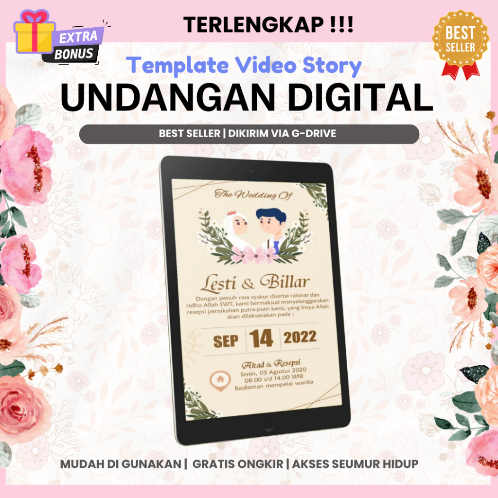 35 Template Video Undangan Digital Kekinian Premuim | Video Undangan Digital PPT