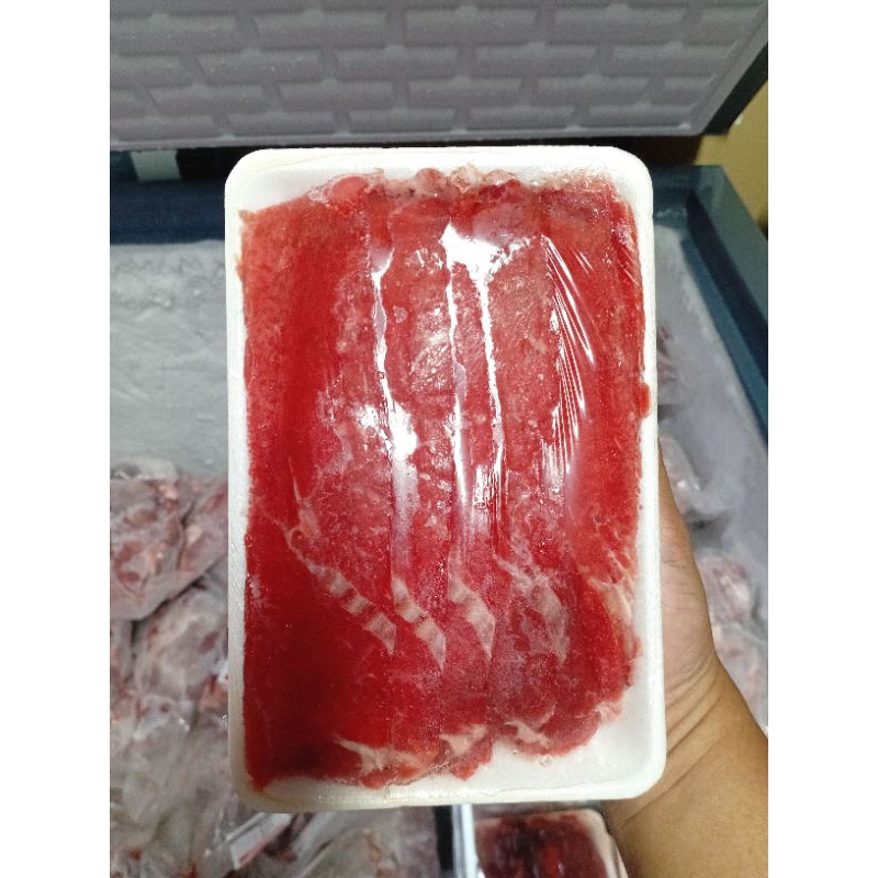 

beef slice 250 gram/daging tipis/beef low fat/beef teriyaki/beef sukiyaki/beef teriyaki 250 gram