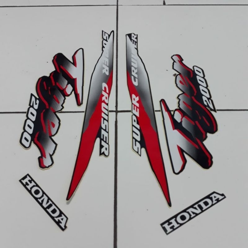 Striping tiger 2000 putih list merah