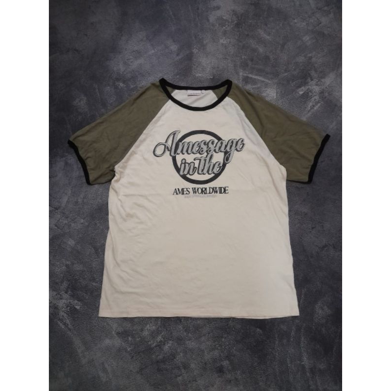 TSHIRT AMES WORLDWIDE COLOR RAGLAN RINGER