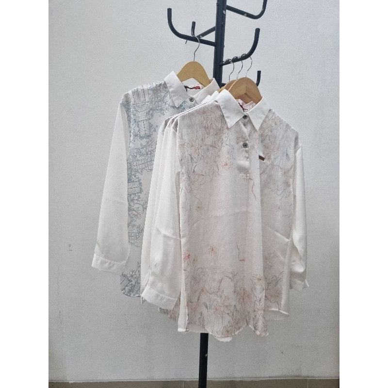 AURORA - Baju Satin | Shirt Satin | Kemeja Satin Lucu | Kemeja Satin Cantik