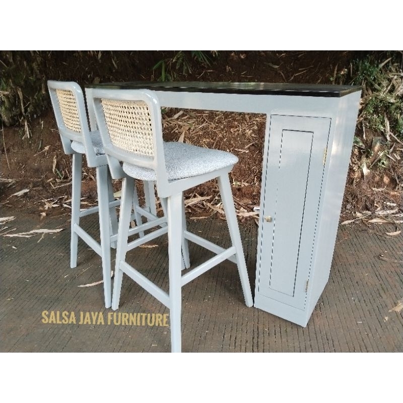 MEJA BAR CAFE KAYU JATI TUA | SET MEJA BAR CAFE MEJA BAR KURSI BAR MEJA MAKAN KAYU JATI JEPARA | SET