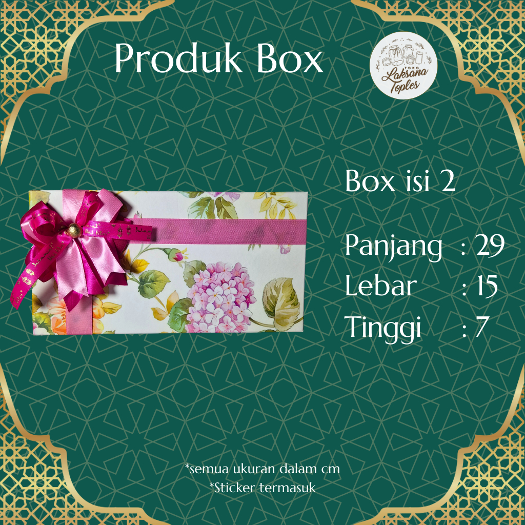 

BOX TOPLES ISI 2 KOTAK HAMPERS LEBARAN / BOX PARCEL IDUL FITRI