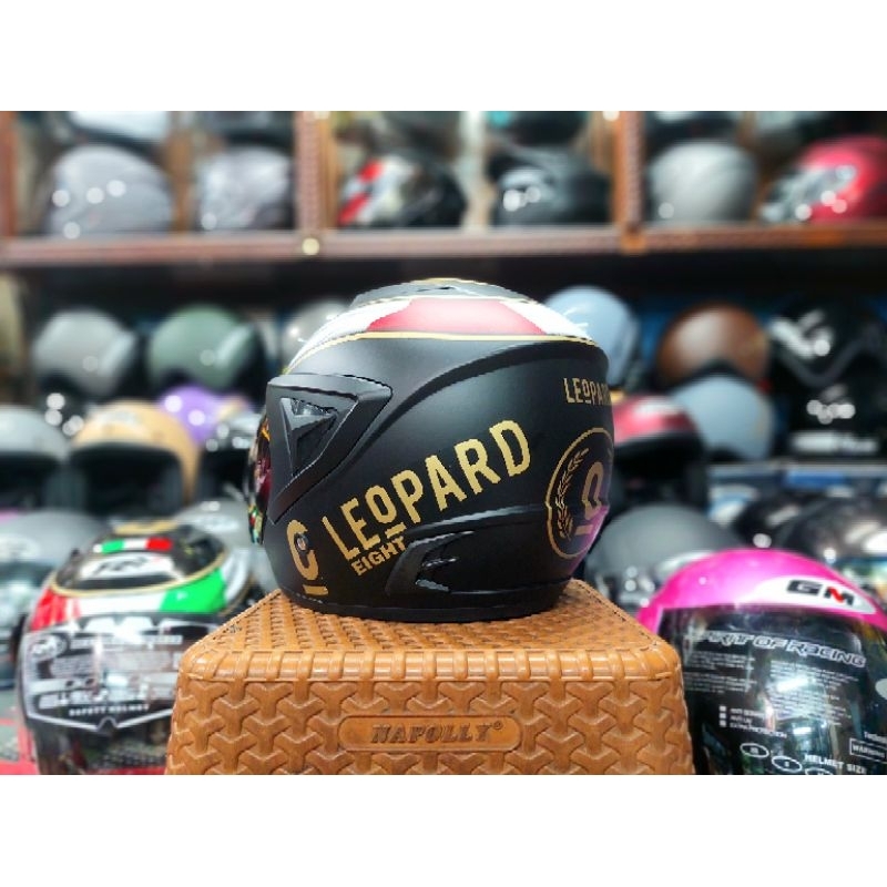 Helm Bcx Leopard Hitam Doff