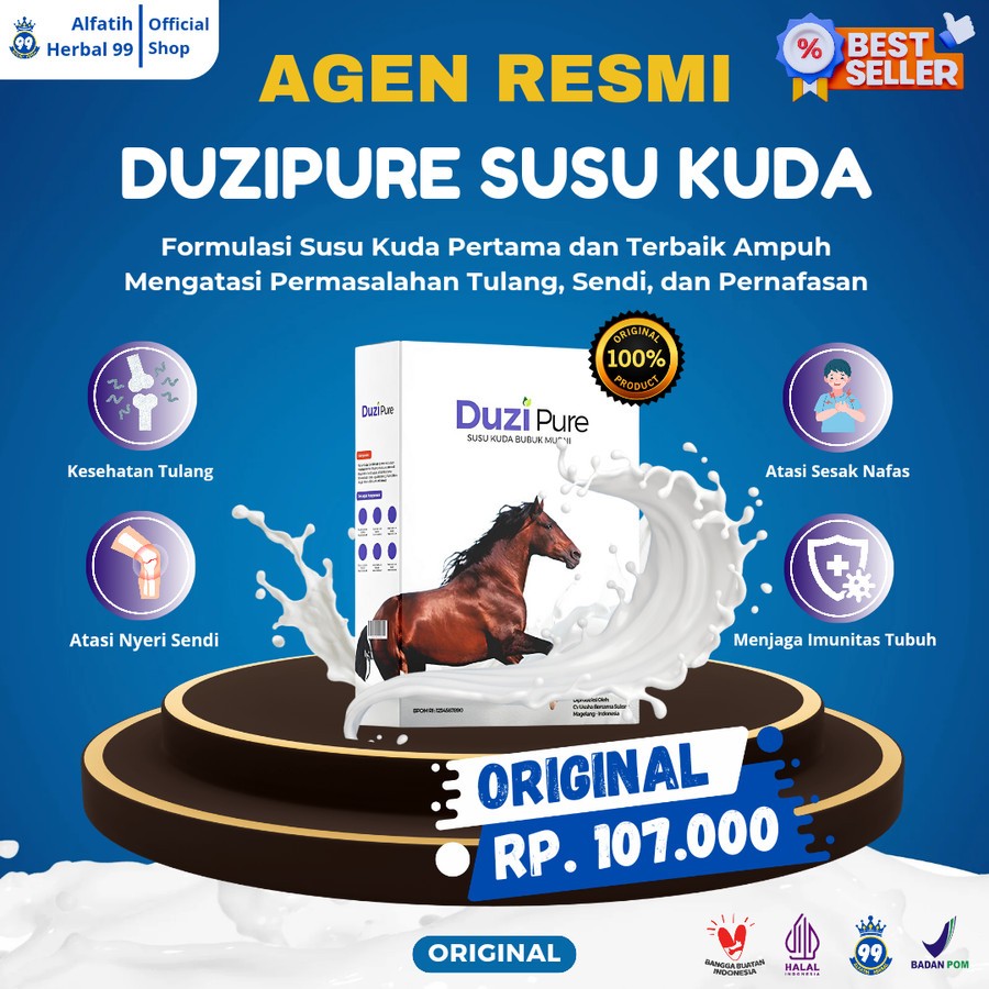 

DUZI PURE | Susu Kuda Murni Bubuk Ampuh Mengatasi Masalah Tulang Persendian dan Pernapasan BPOM Original 100%