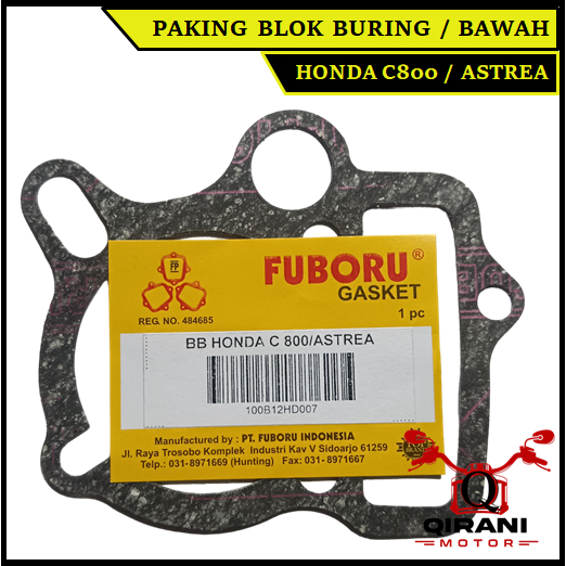 PERPAK BLOK BURING HONDA C 800 / ASTREA / C800 GASKET PAKING BAWAH / KAS FUBORU