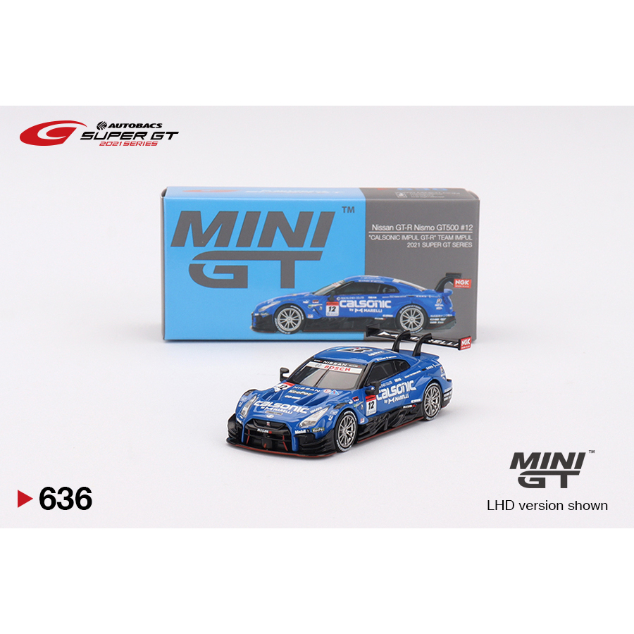 【Aurora Diecast】MINI GT NO.636 NISSAN GT-R NISMO GT500 #12 "CALSONIC IMPUL GT-R" TEAM IMPUL 2021 SUP