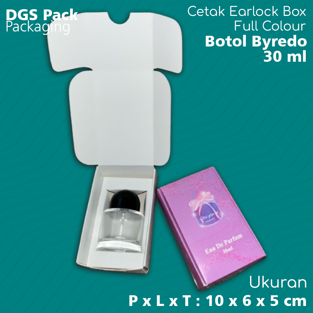 

BOX EARLOCK CUSTOM | cetak full colour BOX EARLOCK untuk botol byredo 30ml