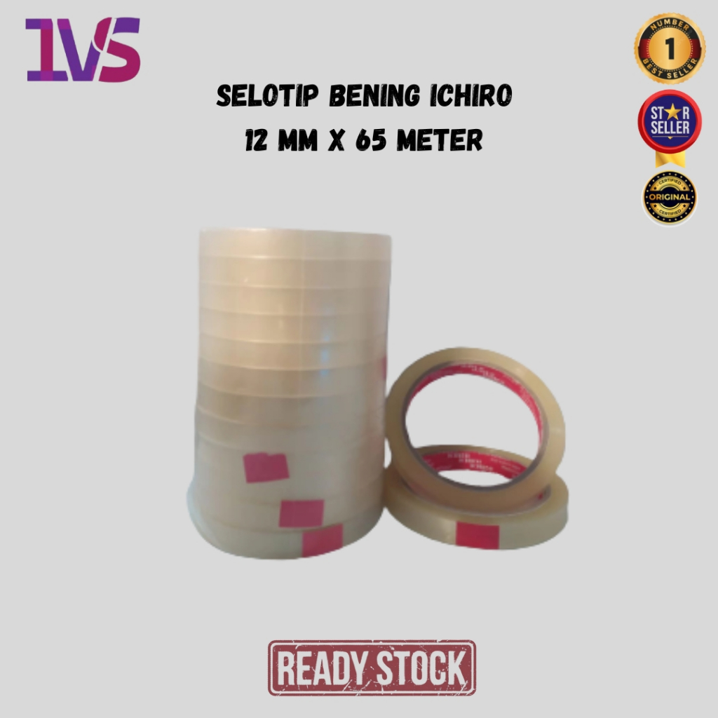 

Selotip Bening Ichiro 12 MM X 65 Meter