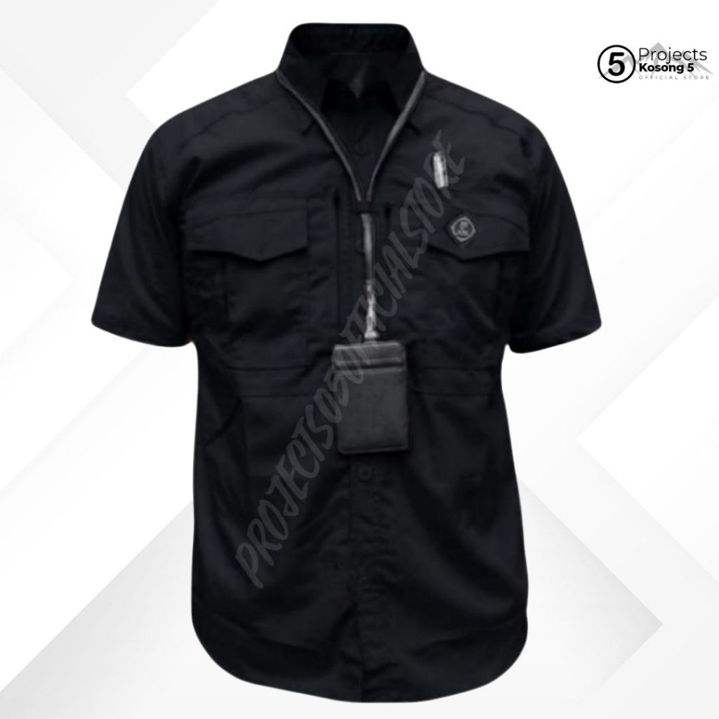 KEMEJA TAKTIKAL ORIGINAL M TAC PENDEK/ ATASAN HITAM/ BAJU PEMILU/ SERAGAM TPS/ KEMEJA PDH