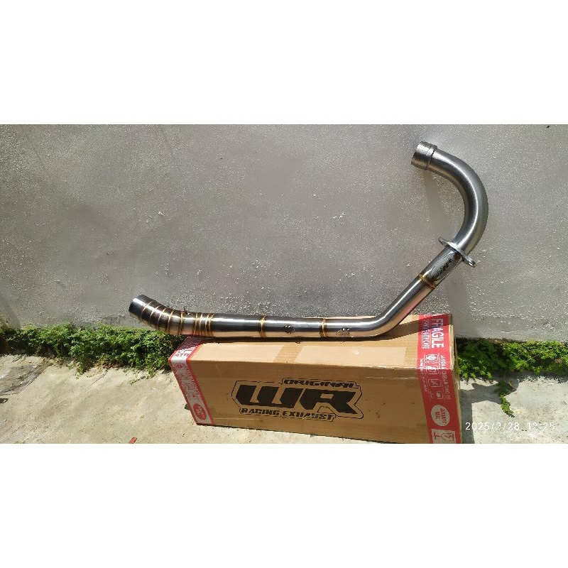 leheran knalpot racing CB GL original WR Racing stainless hanya leher