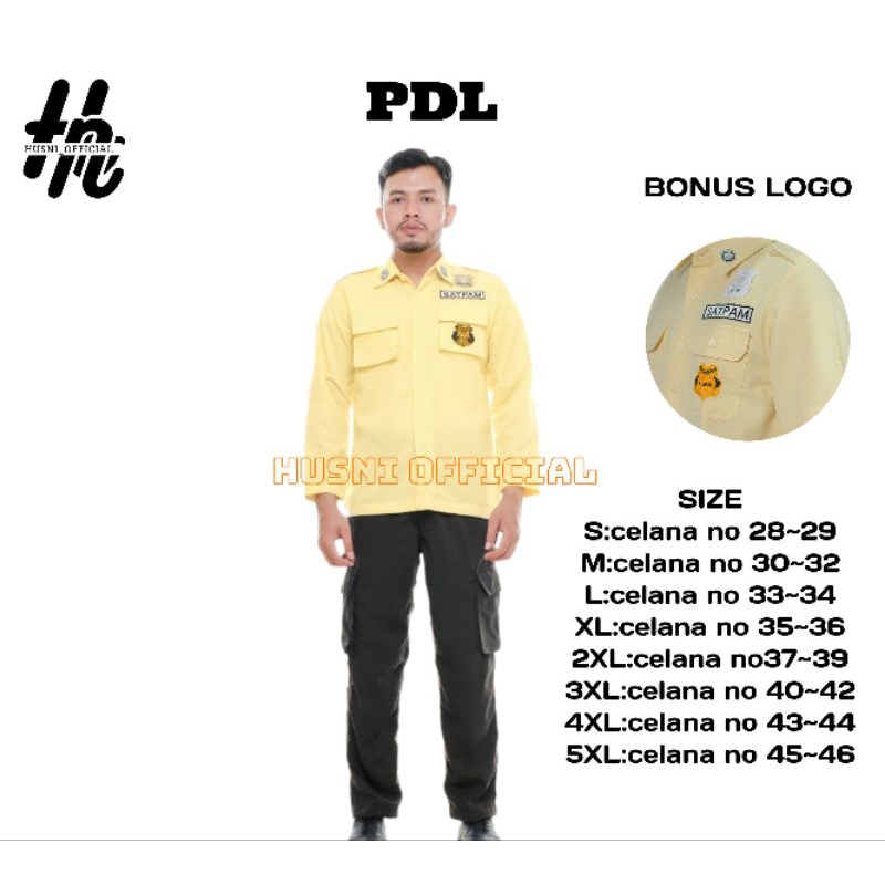 SERAGAM SATPAM CREAM/BAJU PDHL SATPAM TERBARU/CELANA PDL SATPAM/CELANA PDL HITAM SATPAM/CELANA PDL C
