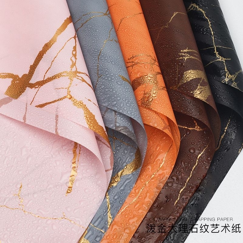 

Kertas Bunga Cellophane motif Marble / Wrapping Paper Marble / Kertas Bucket Bunga