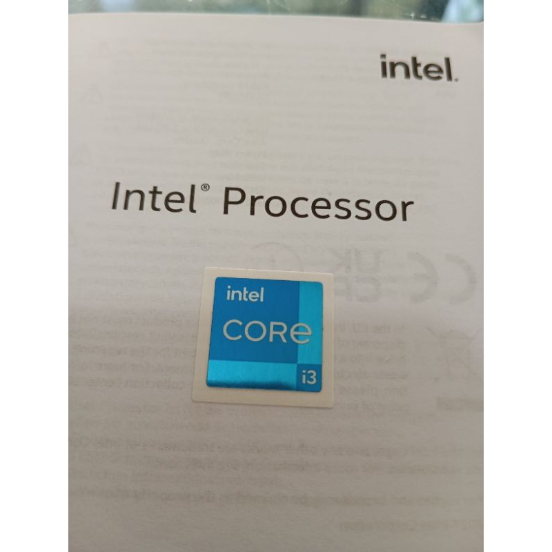 Stiker intel gen 11-12 core i3, i5, i7, i9 original kondisi baru