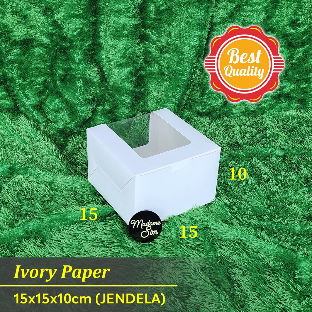 

D3v!! BOX IVORY - KOTAK BROWNIS - DUS SNACK - LUNCH BOX 15x15x10 - JENDELA (ISI : 10 PCS)