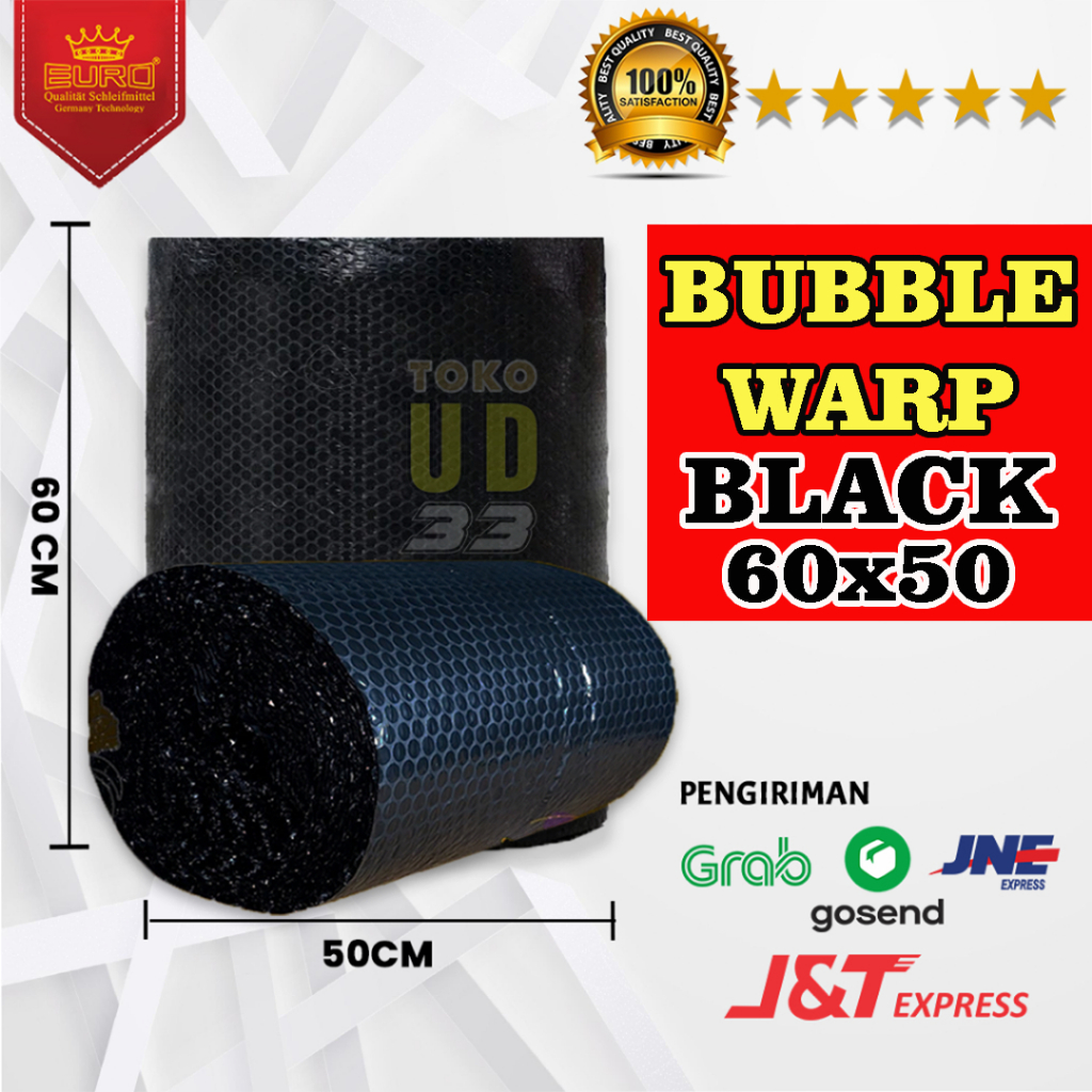

Bubble Wrap Hitam 60CM X 50M Tebal Plastik Bubblewrap Roll