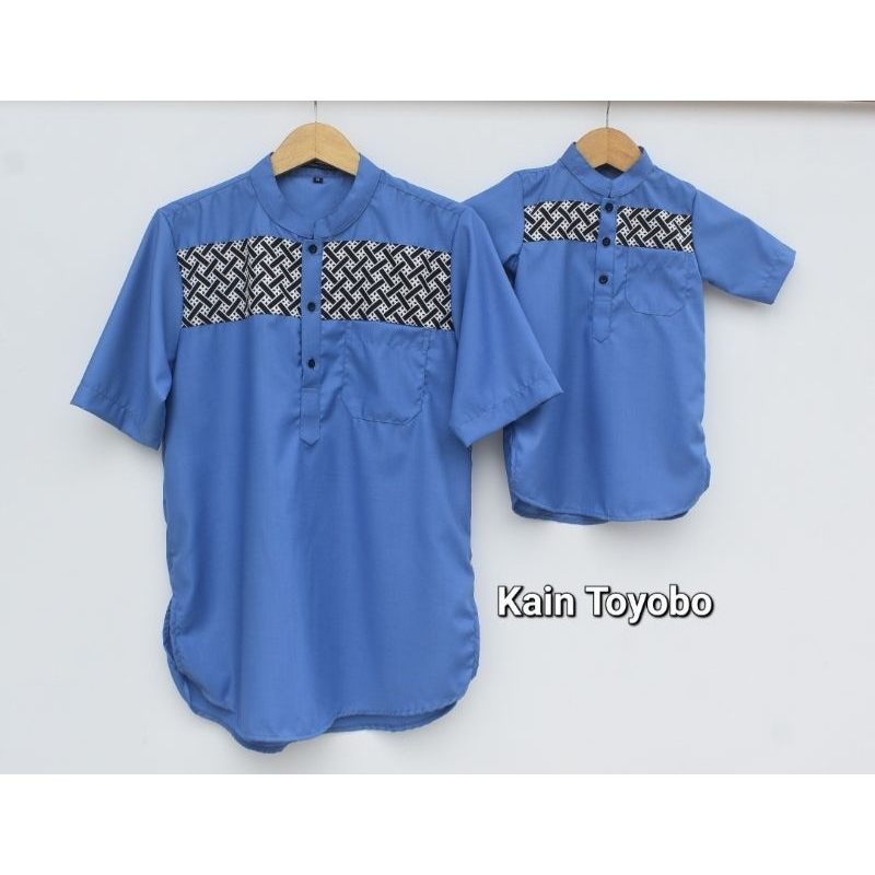 Baju Koko Kurta Couple Denim