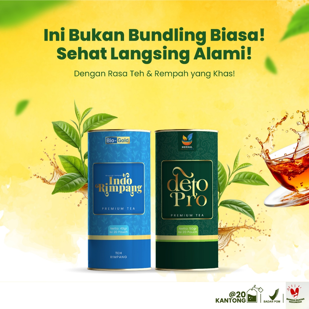 

Teh Deto Pro X Indo Rimpang Premium Tea Atasi Perut Buncit, Bantu Diet & Melancarkan Pencernaan
