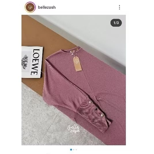 Preloved Raline abaya royal violet size M by bellezash