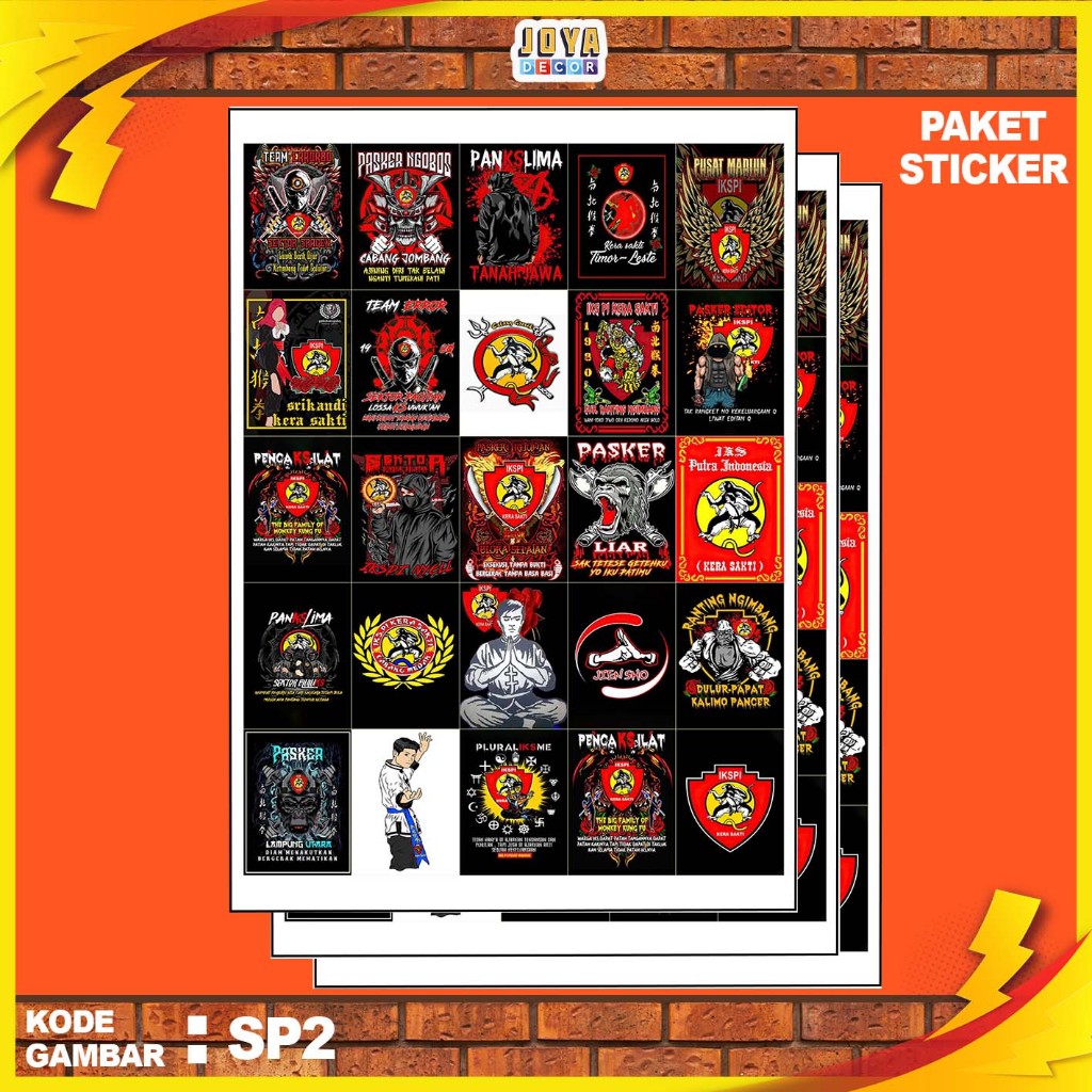 

STICKER IKSPI KERA SAKTI / STICKER IKSPI KERAS SAKTI / PAKET STICKER KERA SAKTI PER 25PCS / KODE GAMBAR SP2