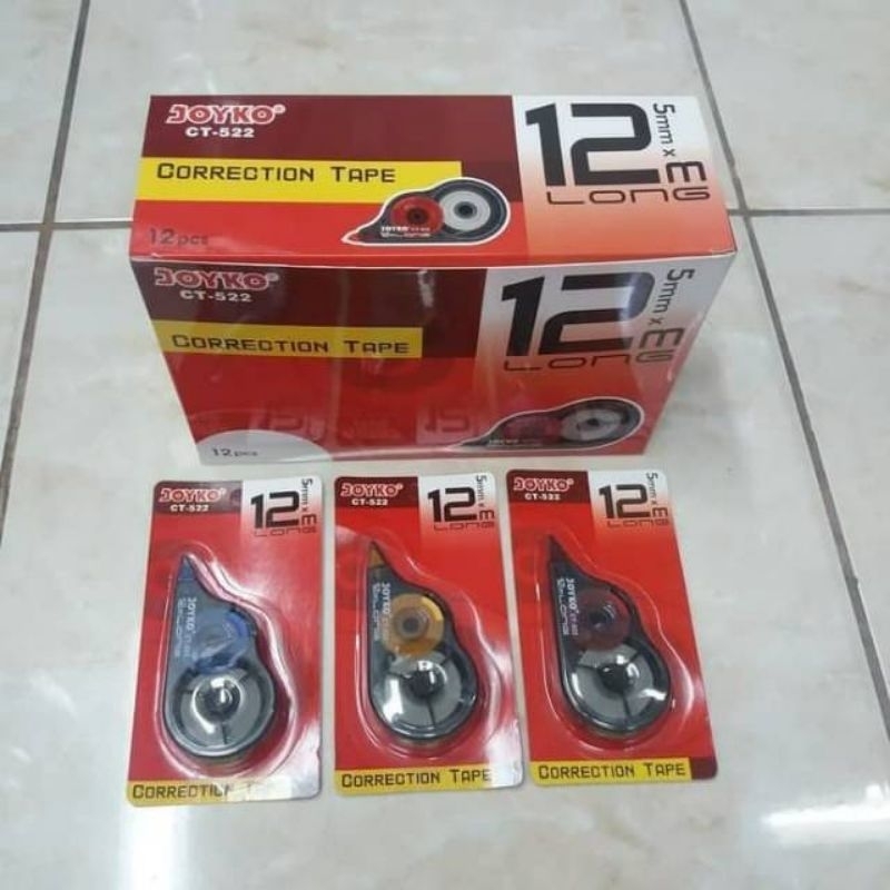 

( Lusin ) Tipex Kertas Joyko CT-522 12m Long / Correction Tape Joyko CT-522