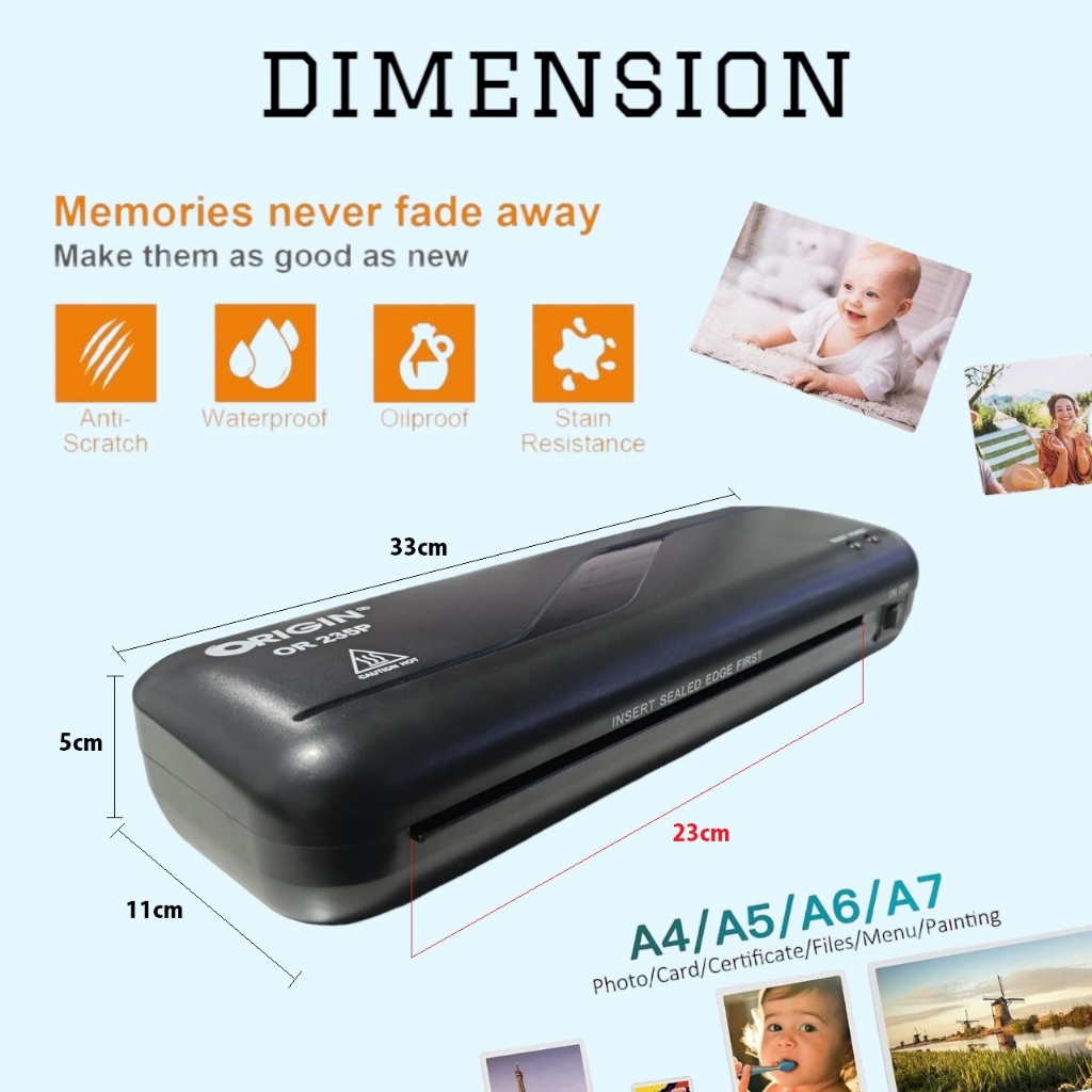 

Baru Mesin Laminating A4 / Laminating F4 / Laminator Machine Id Card Or235P