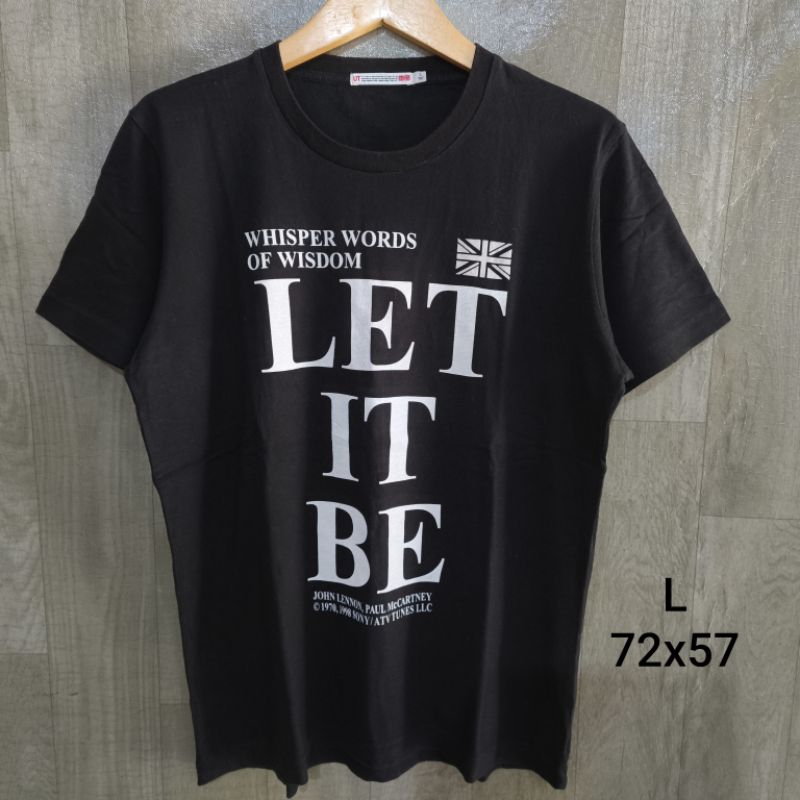 Kaos T-Shirt UT Beatles Let It Be Second Original 100%