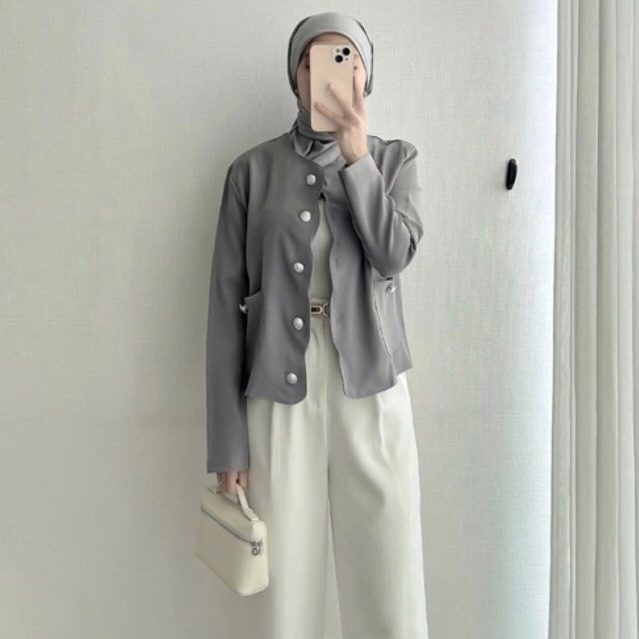 BELLA MOSA Rawles Blazer Wanita Blazer Kerja Premium Blazer Casual Atasan Outer Blazer Premium BELLA