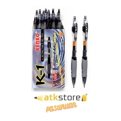 

Pulpen Gel / Pulpen jel / Pulpen Tinta Jel / Pulpen Tinta Gel / Kenko Ballpoint K-1 Black