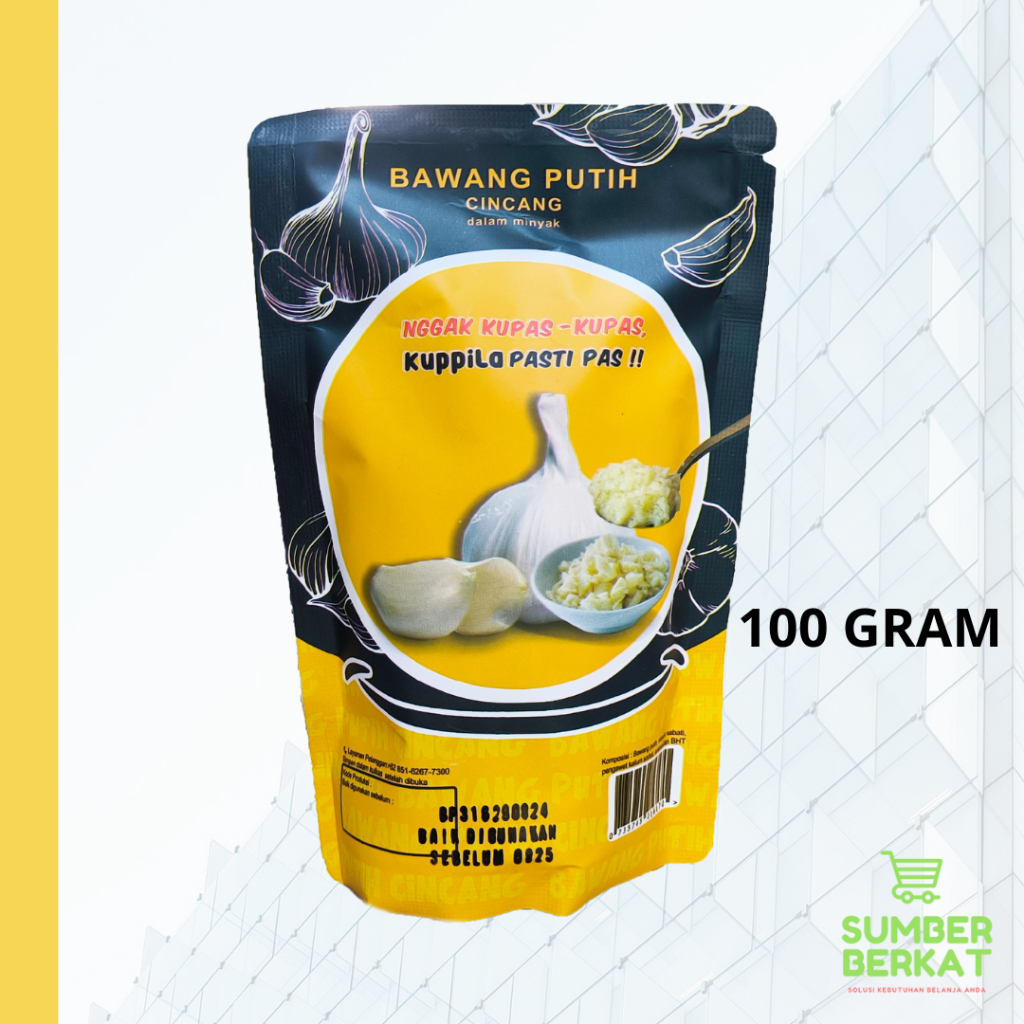 

KUPPILA POUCH 100/200 GRAM BAWANG PUTIH CINCANG DALAM MINYAK