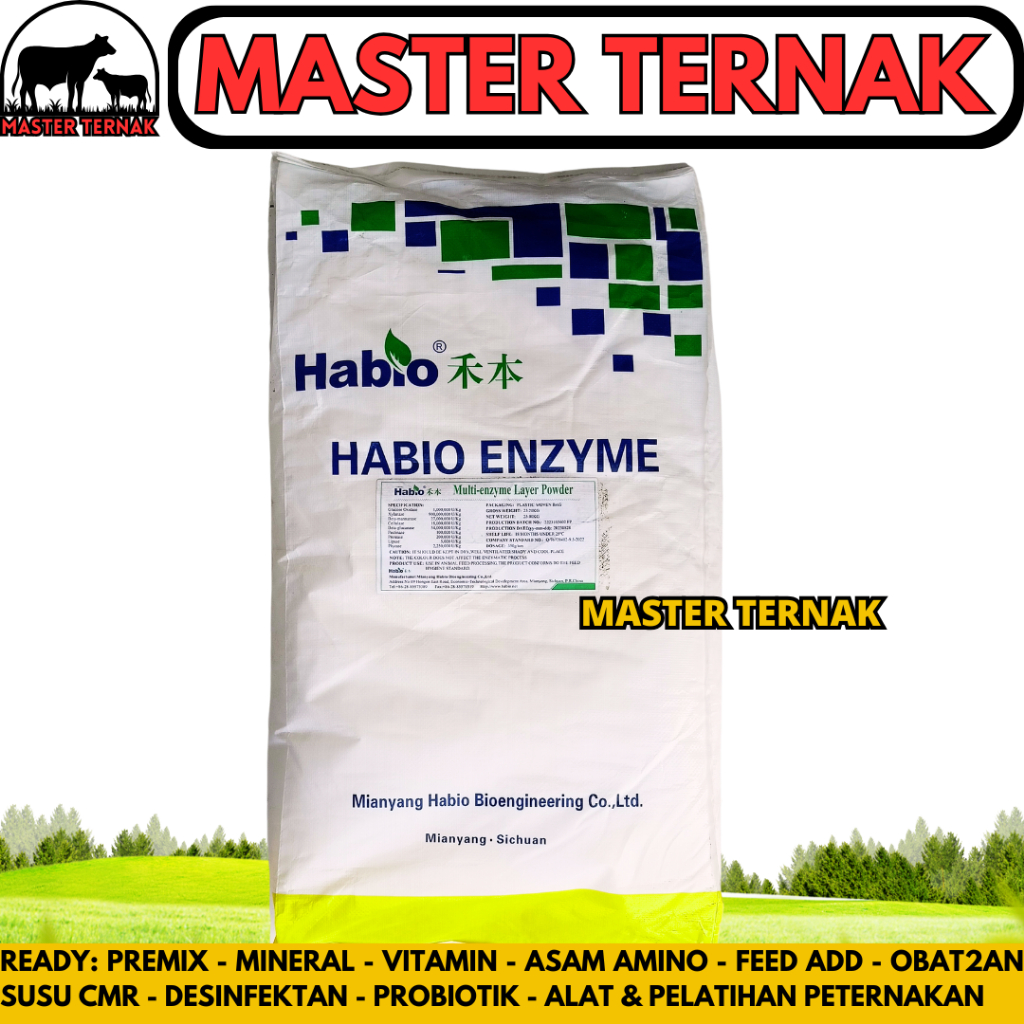 HABIO MULTIENZIM - Enzim Enzyme Komplit Campur Pakan Ternak Ayam Sapi Kambing Bebek Babi