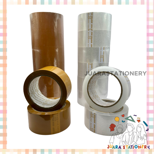

Lakban Bening / Coklat Premium Segitiga Mas 48 inch 100 yard TERMURAH OPP Tape merk Segitiga Mas