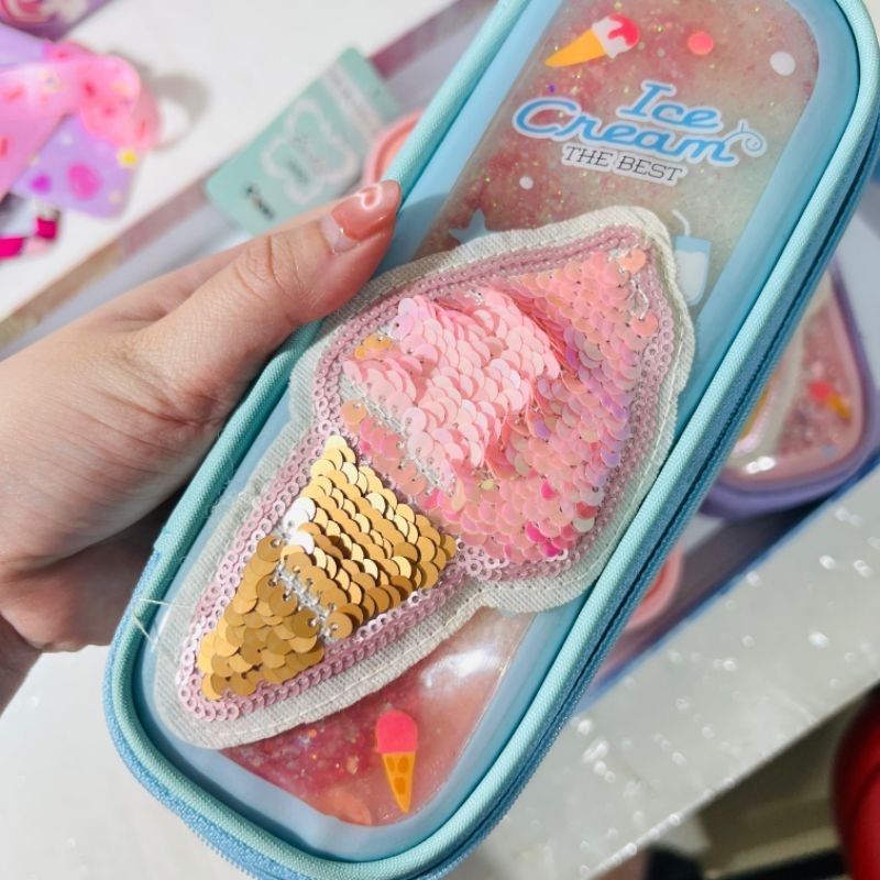 

Kotak Pencil /Pencil Suitcase Zipper Ice Cream Blink Blink