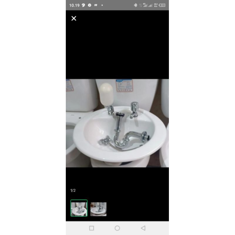 wastafel toto L521j fullset