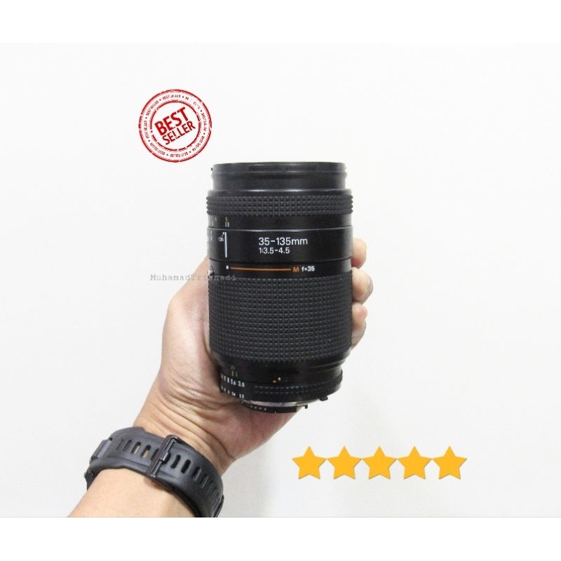Lensa Tele DSLR SLR Nikon 35-135mm F3.5-4.5 AFD Hitam Murah