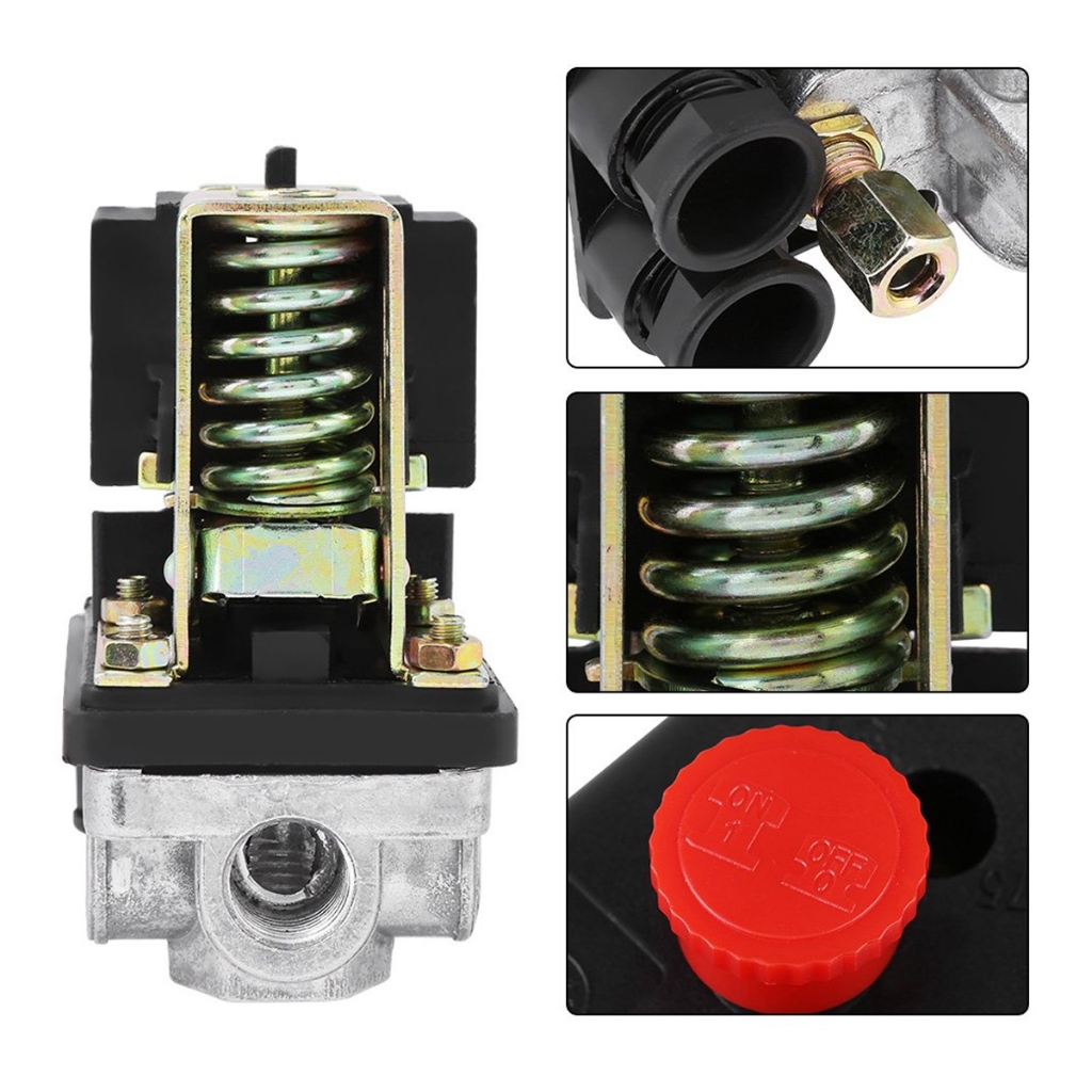 JLD Otomatis Kompresor Angin 4 Lubang 1/4" Automatic Pressure Switch Compressor